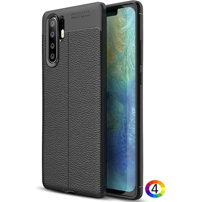 Huawei P30 Pro Удароустойчив Litchi Skin Калъф и Протектор