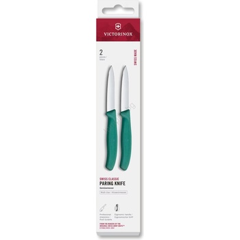 Victorinox - Комплект кухненски ножове за зеленчуци SWISS CLASSIC 8 см, 2 бр. , тюркоазен (GG787)