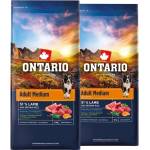 ONTARIO Възрастен Среден Агнешка и Кафяв Ориз 2 x 12 кг