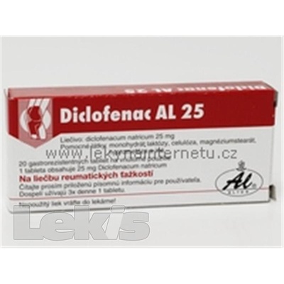 Diclofenac AL 25 tbl.ent.20 x 25 mg