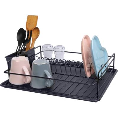 TopMebel Метален рафт за чинии Perilla в антрацитен цвят 46x33x12см