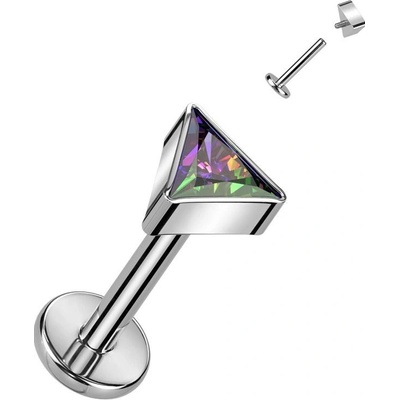 S4U Piercing do brady labreta TITAN trojúhelník (vitrail medium) TIT1261VM-1208