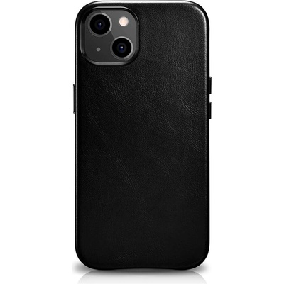 ICARER Leather Oil Wax MagSafe Case - кожен (естествена кожа) кейс с MagSafe за iPhone 13 (черен)