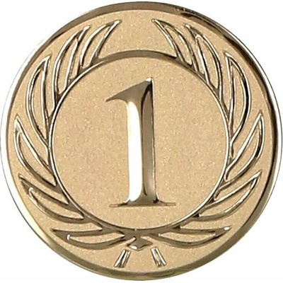 1.miesto Emblém Nálepka na trofej Ø 25 mm zlatá