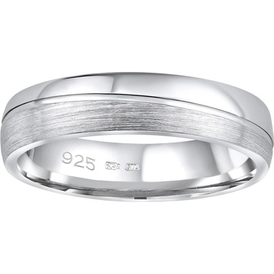 SILVEGO Snubní stříbrný prsten Presley v provedení bez kamene pro muže i ženy QRZLP012M