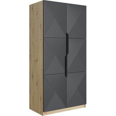 Bogart. Asha 100 cm dub artisan rivier stone mat černé kovové úchytky