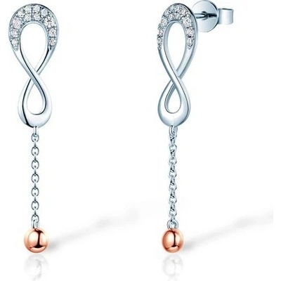 Savicki náušnice Infinity strieborné zirkóny SAVE07862CZZSRW1
