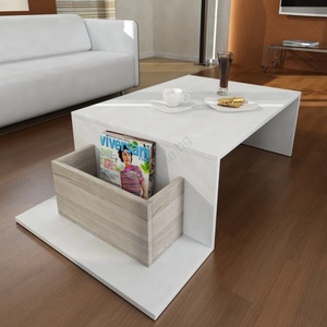 ASIR GROUP Масичка за кафе POT 32x107 cм бяла (AS1327)