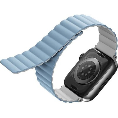 UNIQ Каишка UNIQ Revix за Apple Watch Series 4/5/6/7/8/SE/SE2/Ultra 42/44/45/49mm, синьо-бяла (Uni000652-0)