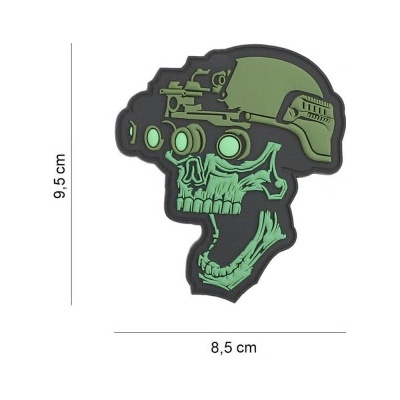 Nášivka 3D Night Vision Skull - Oliva 101 INC