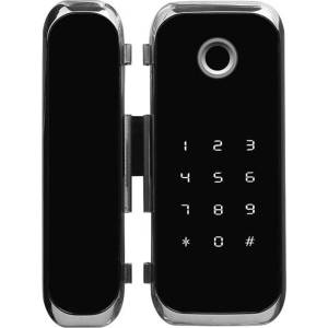 TTLock електронна смарт брава с RFID чипове ( карти) , ПИН код и пръстов отпечатък за стъклени врати - ASD E15 (CNL004)