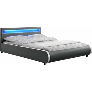  Тапицирано легло Dulcea за матрак 160x200 см с Led осветление