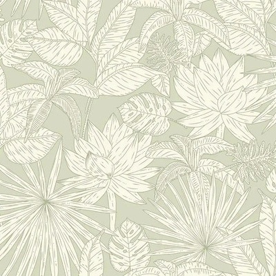 Green&Co Vliesová tapeta HAWAI listy, rozmery 0,53 x 10,05 m