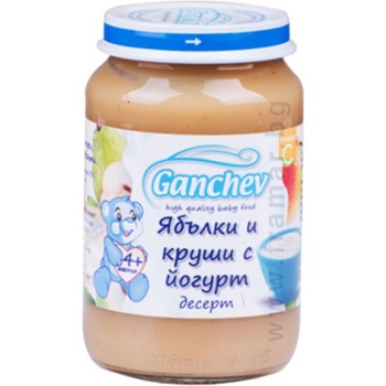 Ганчев пюре десерт ябълки и круши с йогурт -190 г