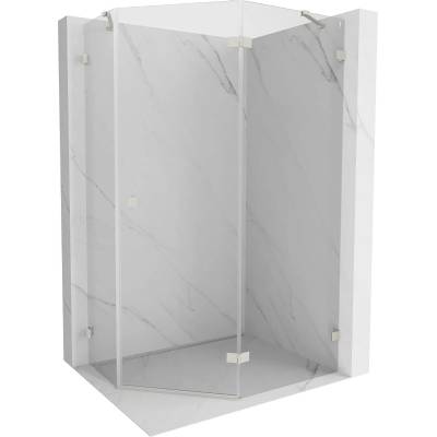 Mexen Lunar петстенна душ кабина с врата отдясно 100 x 80 см, прозрачна, (831-100P-080L-97-00-P)