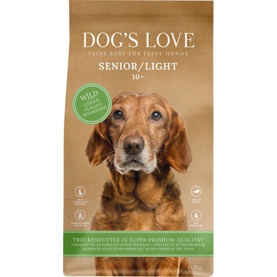DOG’S LOVE 2кг Senior/Light Dog´s Love, суха храна за кучета - с дивеч