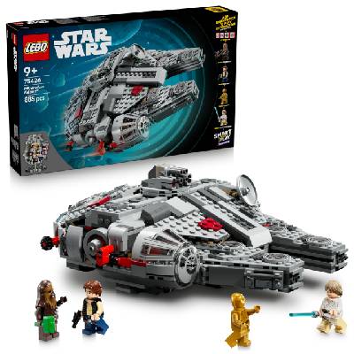 Star Wars 75426 SMART Play: Millennium Falcon model - compatible interactive toy including 4 SMART tags and 4 minifigures - gift idea for boys and girls aged 9 and over and adult fans