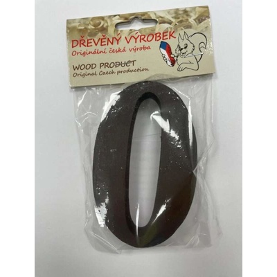 Číslo 0 střední hnědé – výška 100 mm