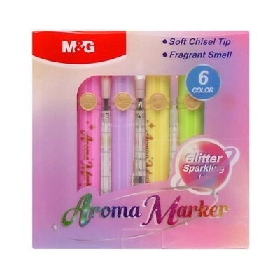 M&G Комплект текстмаркери M&G Glitter Aroma (1605564-44-110827-APMV09F5)