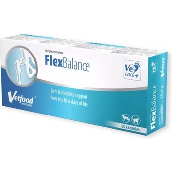 VetFood FlexBalance - поддържа правилното функциониране на ставите при растящи и активни животни, 60 капсули - Полша