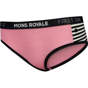 Mons Royale Дамско мериносово термобельо Mons Royale Women's Sylvia Boyleg Merino base layer - Flamingo / Mr Stripe (115-1405-1312)