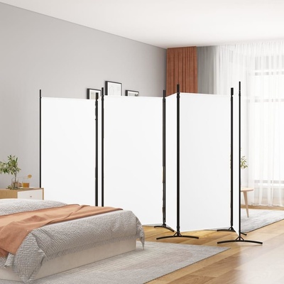 vidaXL 6-panelový paraván biely 520 x 180 cm látkový