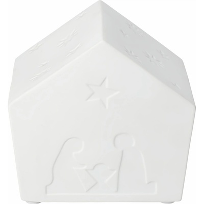 räder Stmívatelný LED domeček Nativity Scene, bílá barva, porcelán