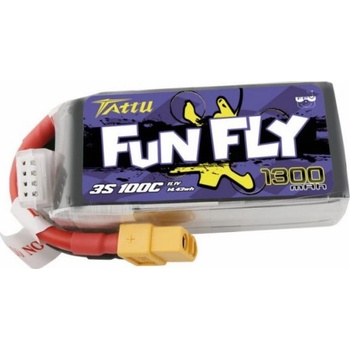 TATTU FunFly LiPo Series 3S 3S1P 100C XT60 Plug 11,1V 1300 mAh