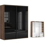 BRW Гардероб FLEX 200 / 66 / 240 см черен гланц (12/200-66-240/monastery/black-lacobel/flex/brw)