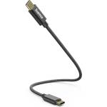 Hama Кабел за зареждане, usb-c -usb-c, 0.2м, черен (201604) - hits