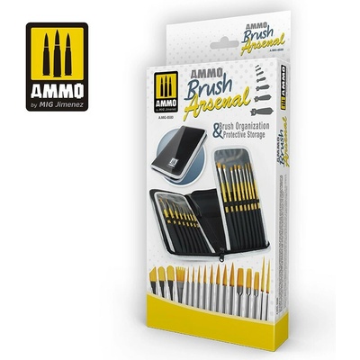 AMMO by MIG Jimenez AMMO Brush Arsenal Brush Organization & Protective Storage