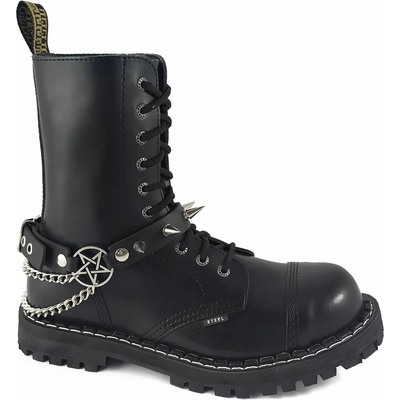 Leather & steel fashion пентаграм Класическа каишка за обувки с шипове - lsf3 13