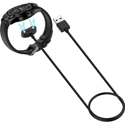 Techsuit - Кабел за безжично зареждане на SmartWatch (TCW1) - за Mobvoi TicWatch Pro 5/Pro X/E3/Pro 3/Pro 3 LTE/Pro 3 GPS - черен
