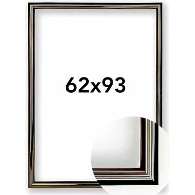 Fotorámeček BF Rozměr: 62 x 93 cm, Barva: Zlatý proužek, Typ zasklení: Plexi