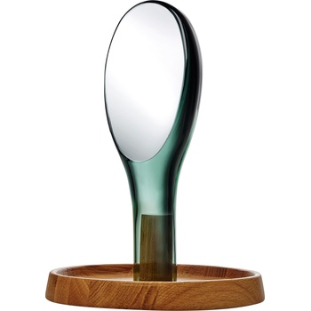 Nude Козметично огледалце Moon с дървена поставка зелено (1050509)