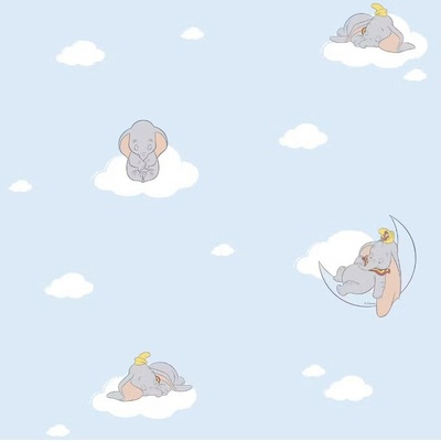 Licenčná tapeta Disney Dumbo DU3020-1, 10,05x0,53 m - modrá