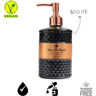 Aksan Savon de Royal luxusné tekuté mydlo na ruky Čierna perla 500 ml