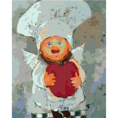 Zuty Malování podle čísel Kuchař s dýní 80 x 100 cm vypnuté plátno na rám