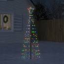 VidaXL Vianočný stromček s lampičkami, s kolíkmi, 220 farebných LED, 180 cm
