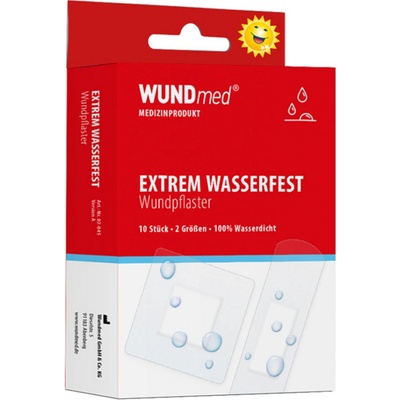 Wundmed Extrem Vodeodolná náplasť 2 veľkosti 10 ks