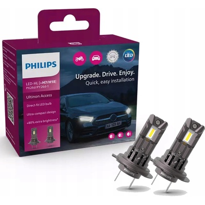 Philips LED U2500 CX H7/H18 PX26d/PY26d-1/16W/12V 2 ks