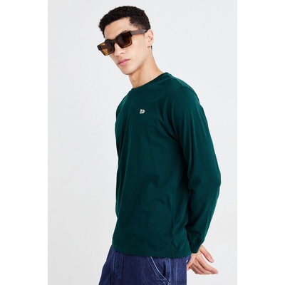Lee pánske tričko Long Sleeve Patch Logo Tee zelené