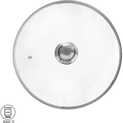 Orion pokrievka sklenená nerez úchyt 28cm
