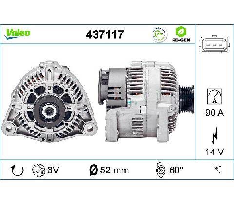 Alternátor VALEO 437117