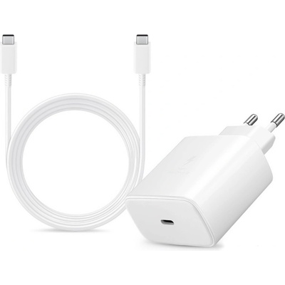 Samsung Зарядно SAMSUNG EP-TA845EWE Quickcharge 45W с кабел EP-DW767JWE USB-C къмUSB-C, bulk (EP-DW767JWE)