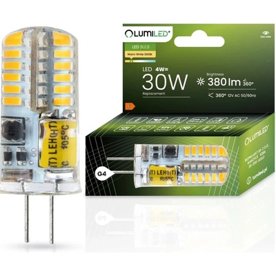 Lumiled LED žárovka LED G4 corn 4W = 40W 380lm 3000K Teplá bílá 360° – Hledejceny.cz