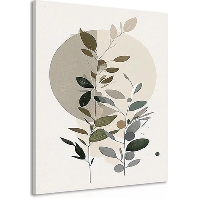 Obraz minimalistické rastlinky v boho štýle