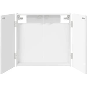 vidaXL Кабинет за дартборд Бяло 56 x 12 x 53, 5 см Инженерна дървесина (8006660)