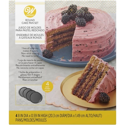 Wilton Sada nízkých dortových forem Kulaté 20 cm 4 ks