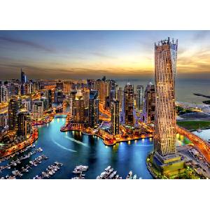 Enjoy - Puzzle Dubai Marina at Night - 1 000 piese